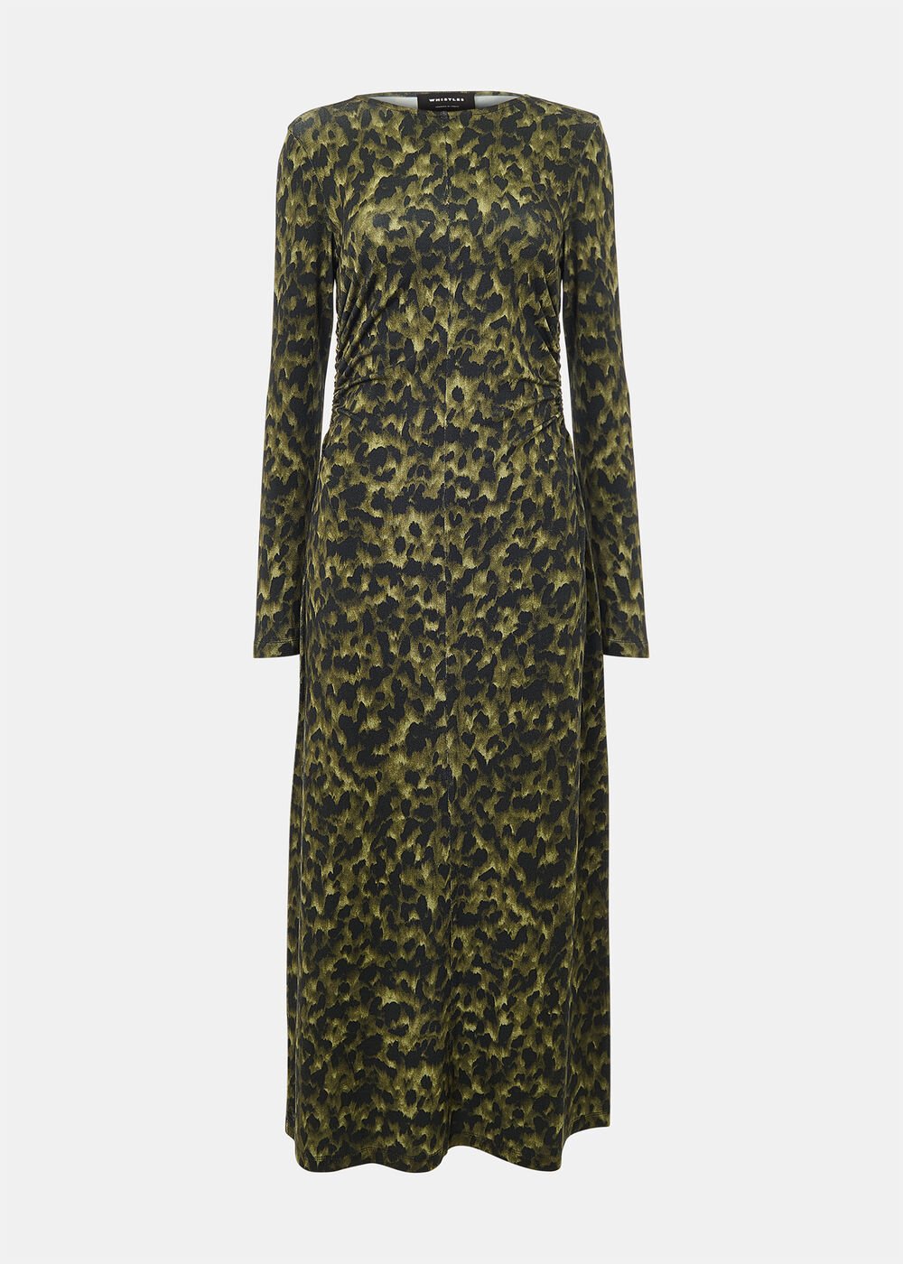 Animal Jersey Ruched Dress