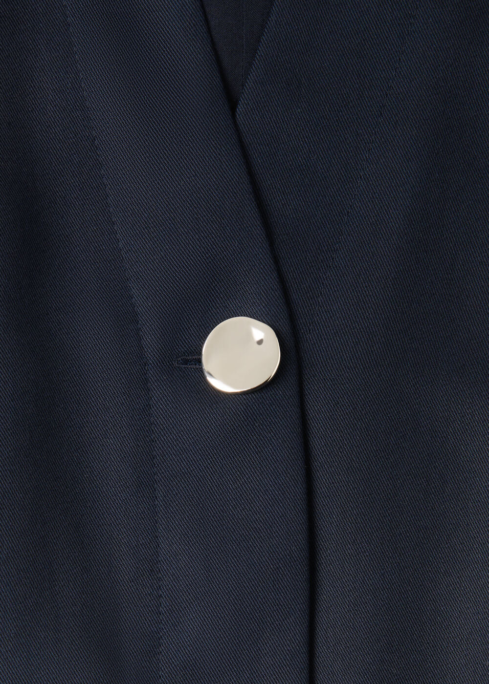 Navy Button Front Jumpsuit