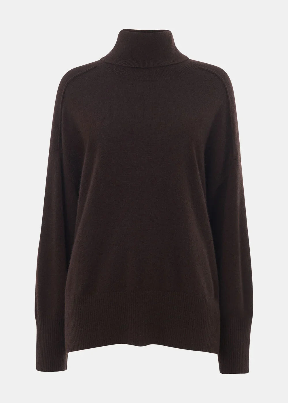 Cashmere Seam Roll Neck Kni