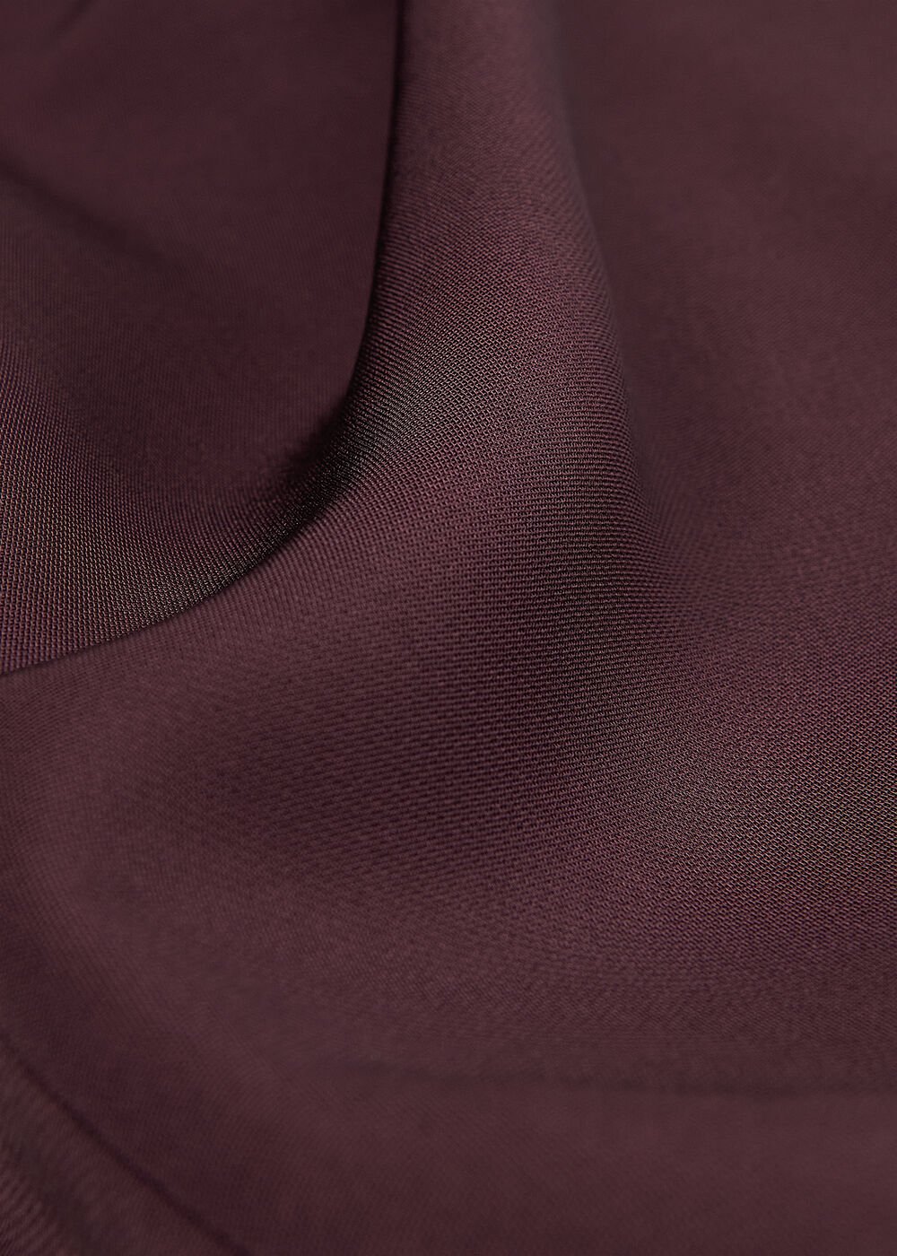 Burgundy Gathered Midi Dress