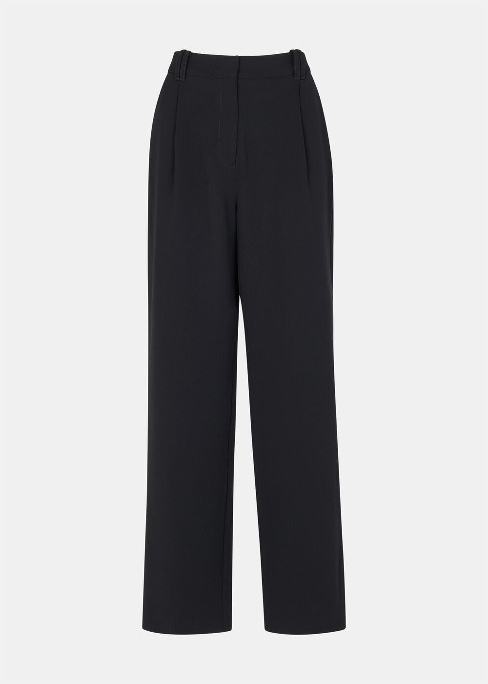 Black Harriet Tapered Crepe Trouser