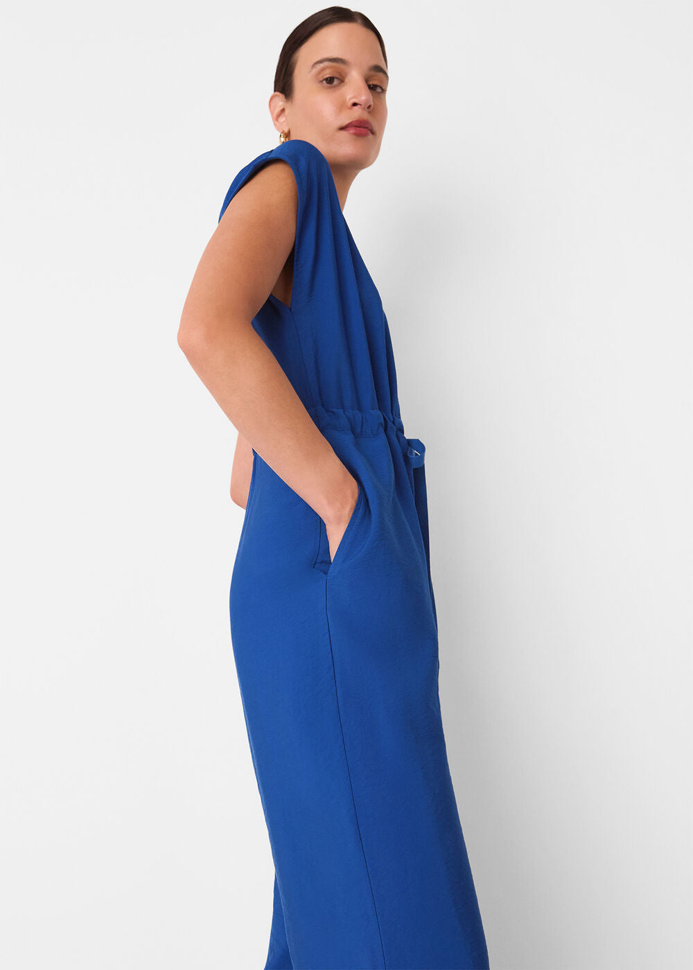 Sleeveless Drawstring Jumpsuit