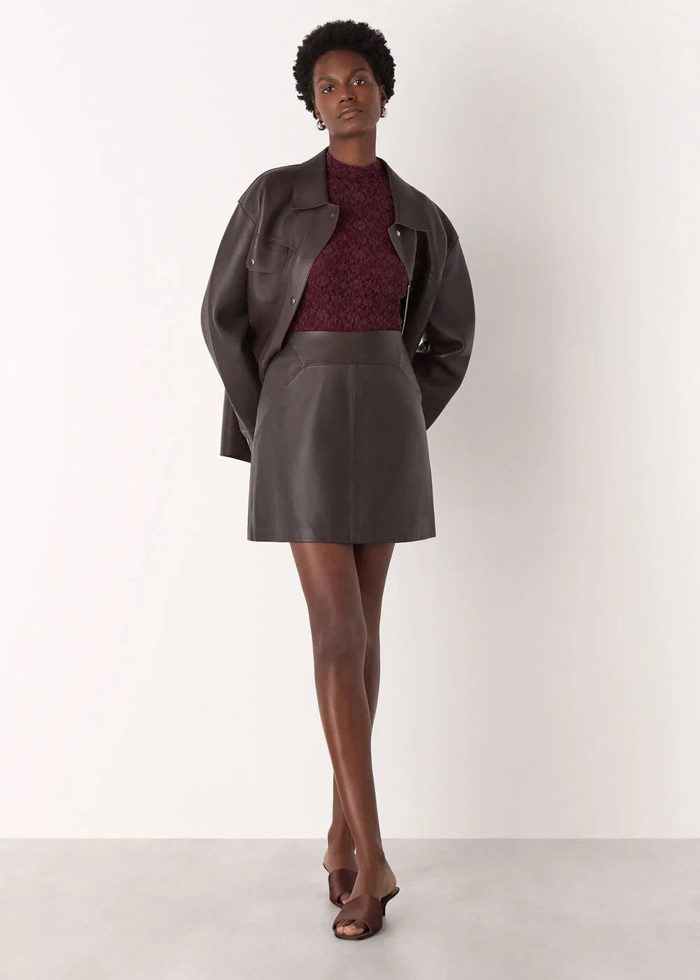 Lace Detail High Neck Top