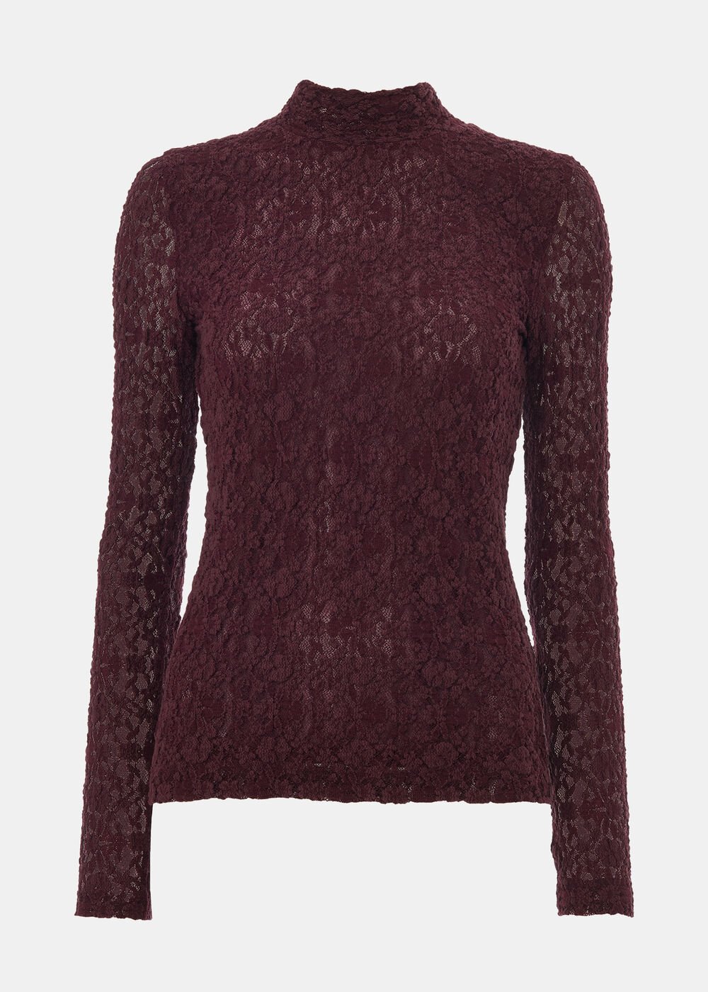 Lace Detail High Neck Top