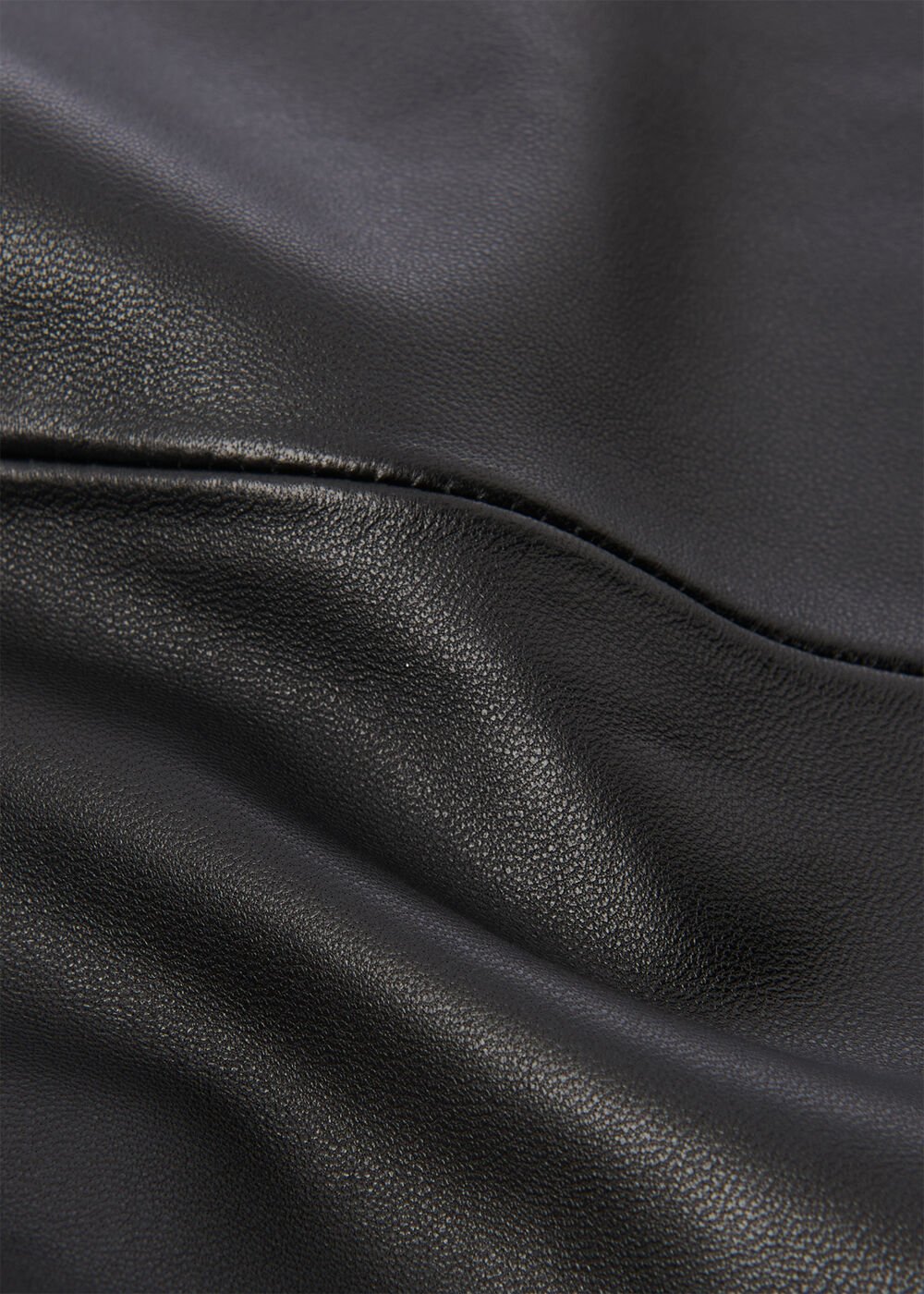 Black Leather A line Skirt