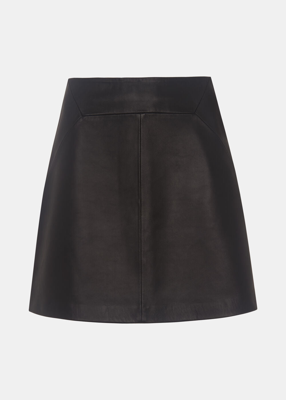 Black Leather A line Skirt