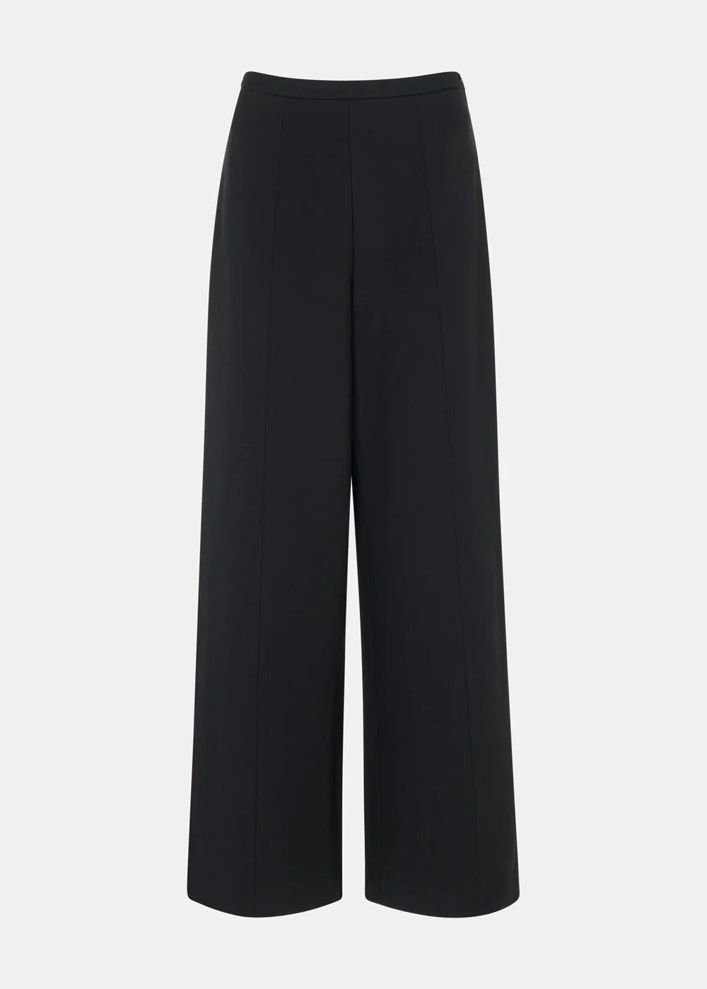 Black Ponte Wide Leg Trouser