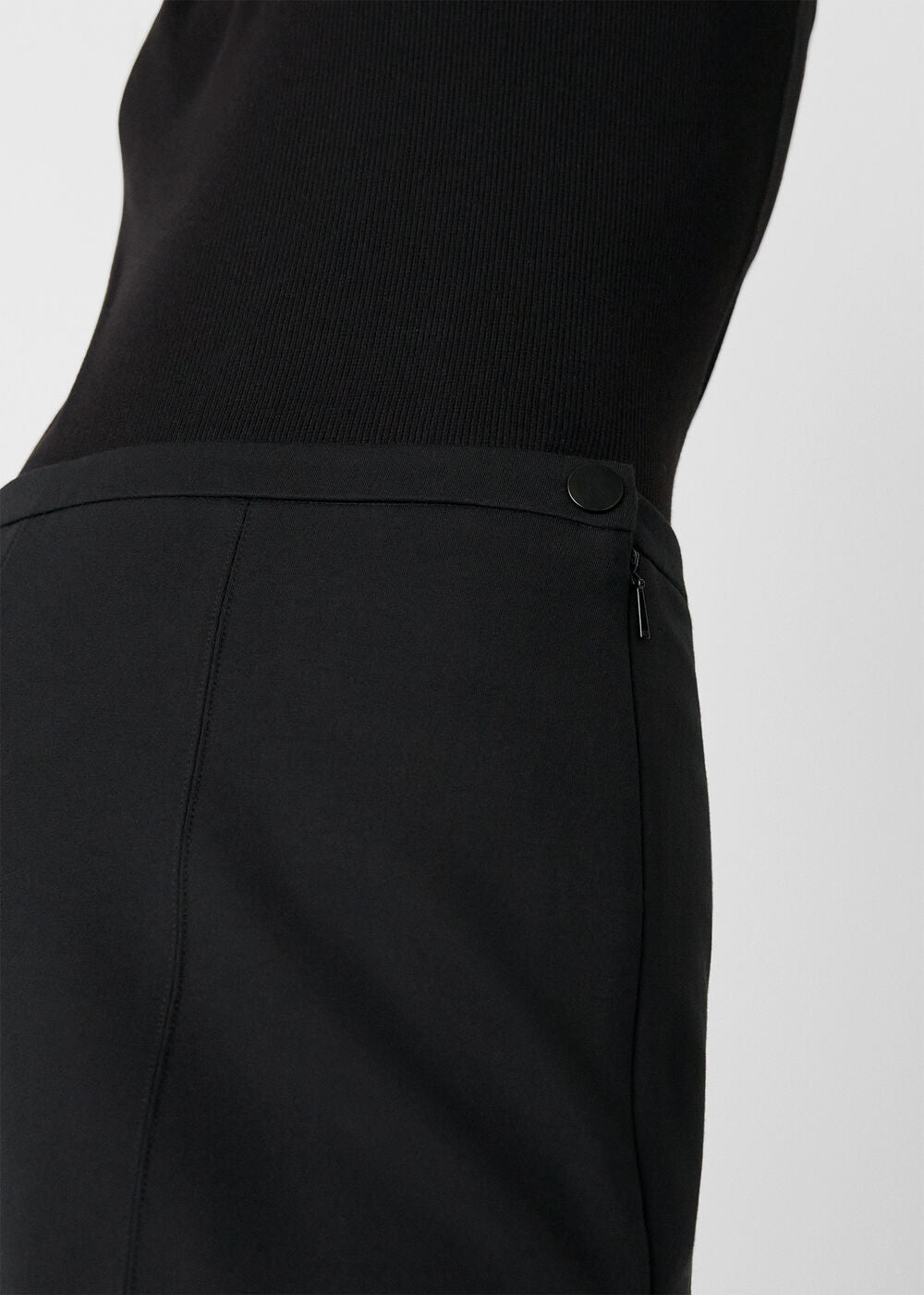 Black Ponte Wide Leg Trouser