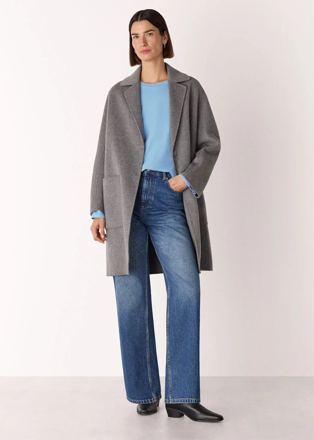 Blue Relaxed Long Sleeve Tee