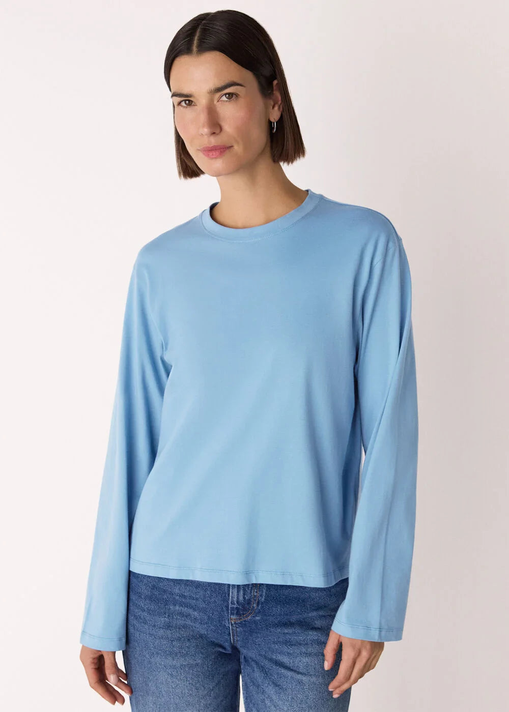 Blue Relaxed Long Sleeve Tee