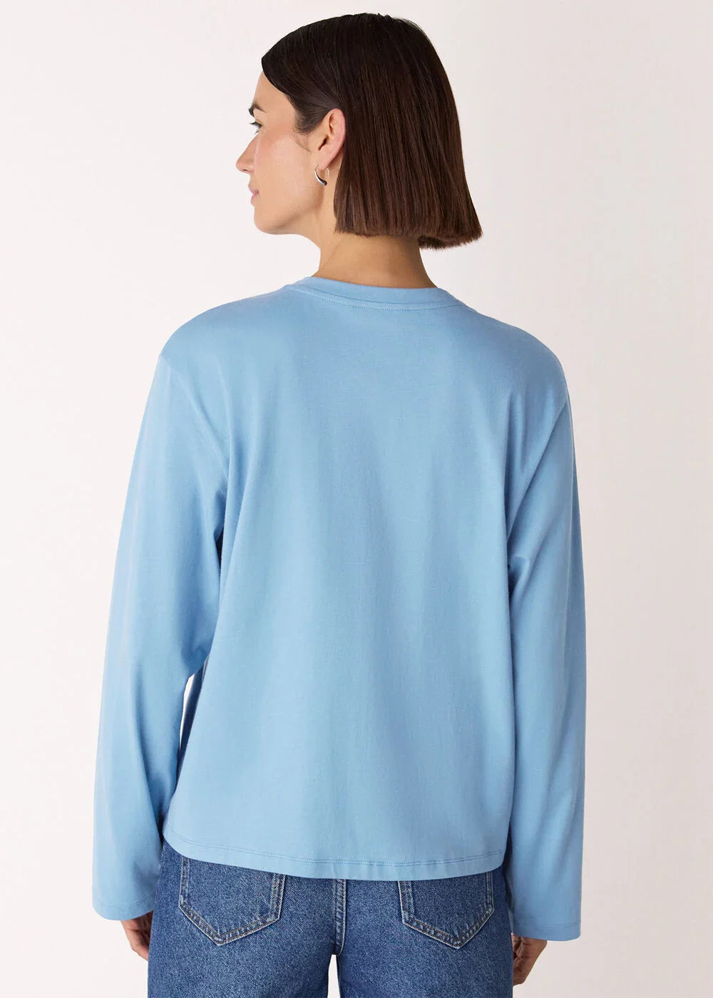 Blue Relaxed Long Sleeve Tee
