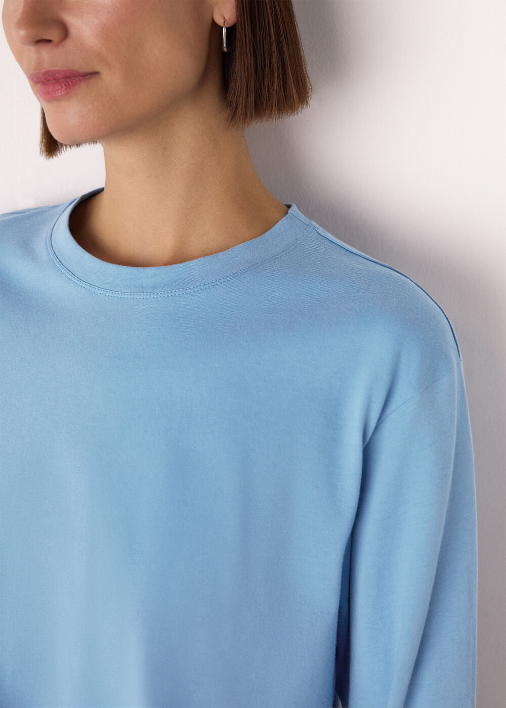 Blue Relaxed Long Sleeve Tee