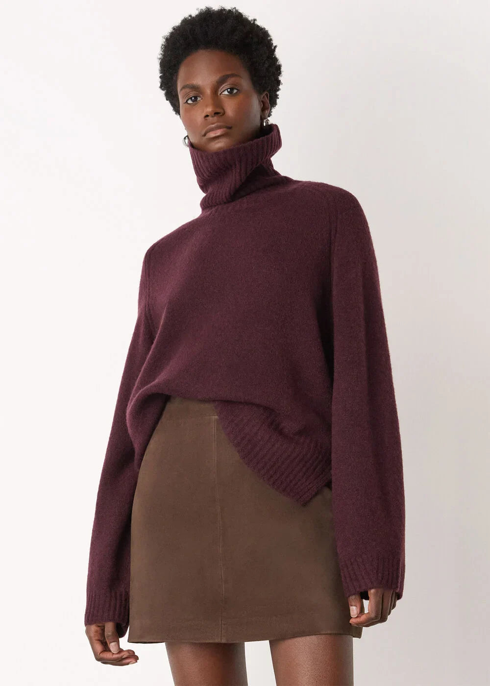 Roll Neck Wool Mix Jumper