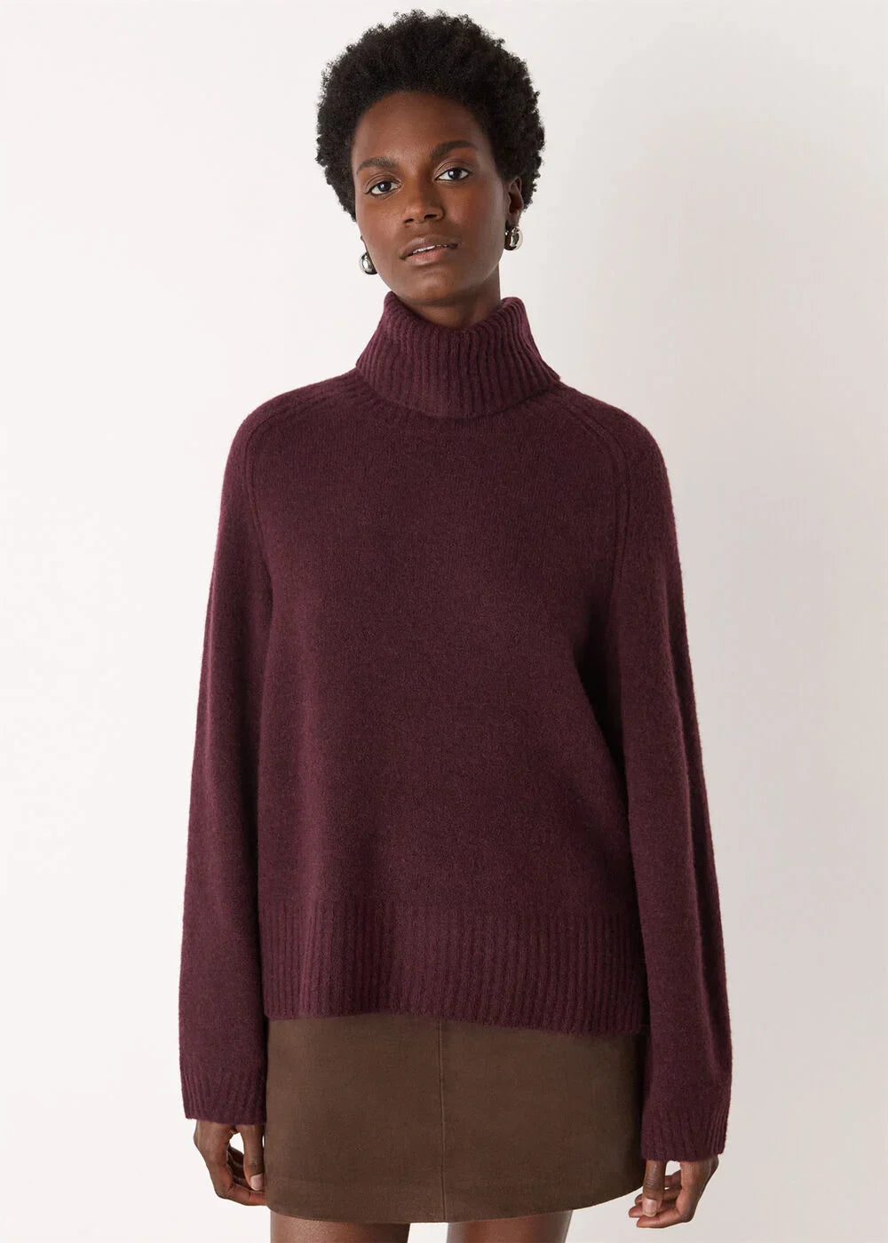 Roll Neck Wool Mix Jumper
