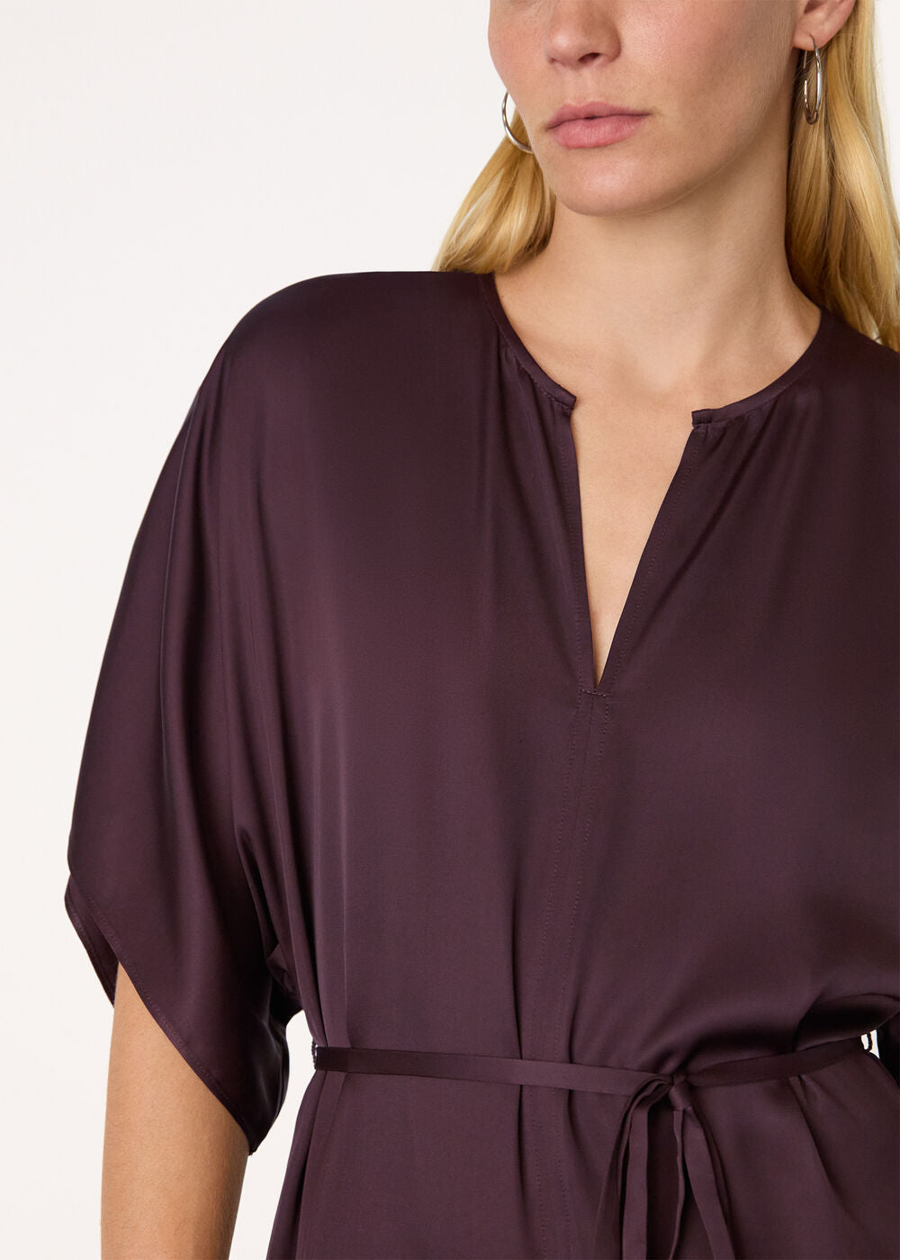 Navy Satin Short Sleeve Jumpsuit