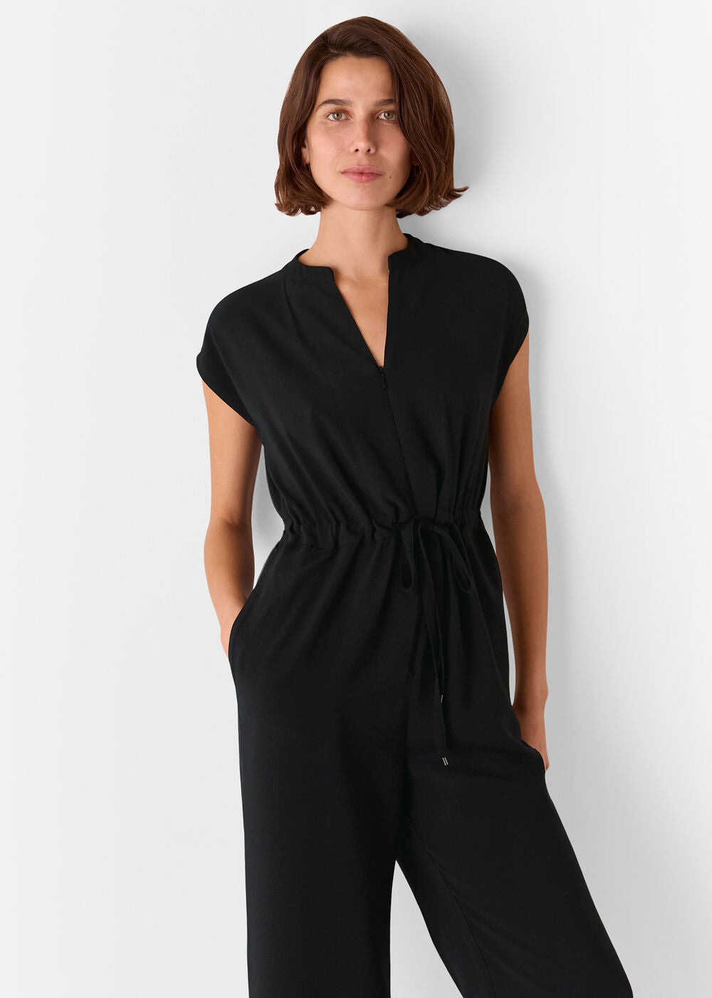 Sleeveless Drawstring Jumpsuit