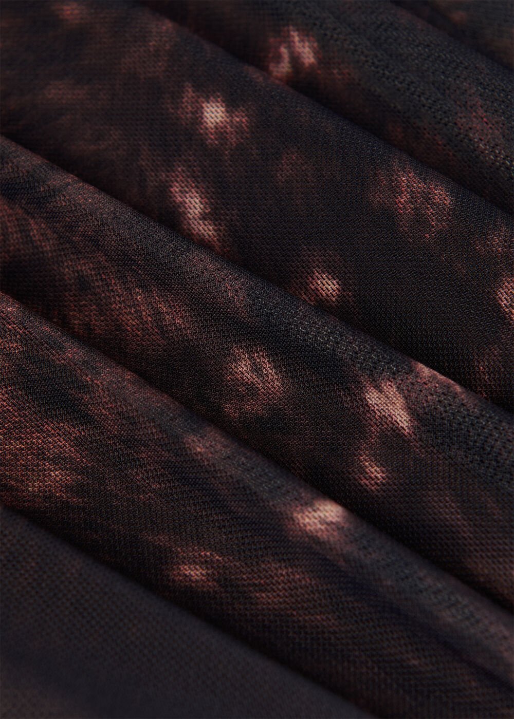 Brown Spotted Animal Mesh Dress