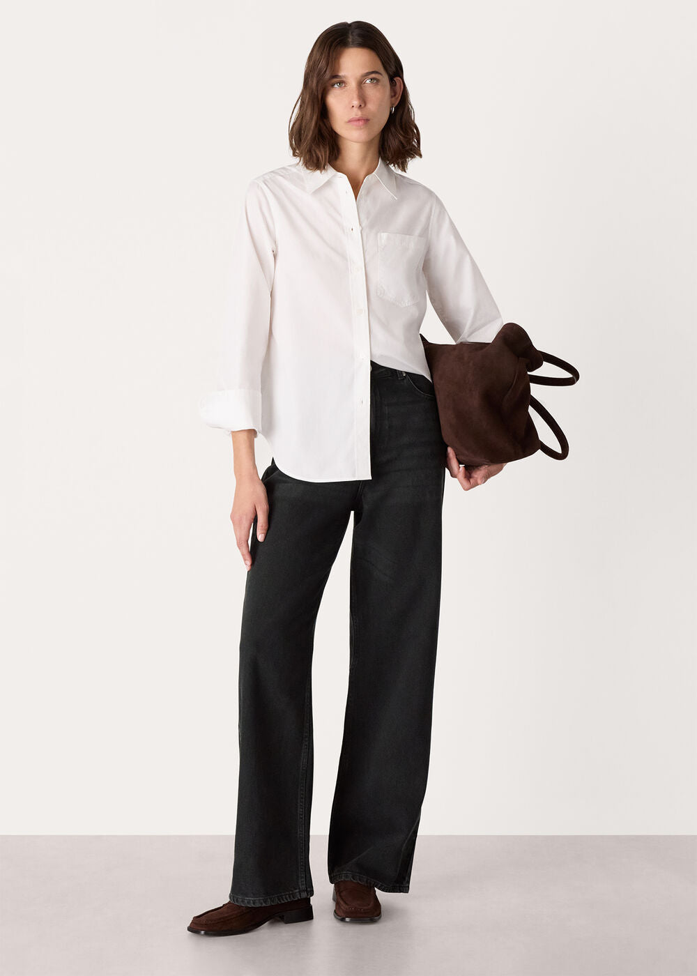 Black Straight Full Length Jean