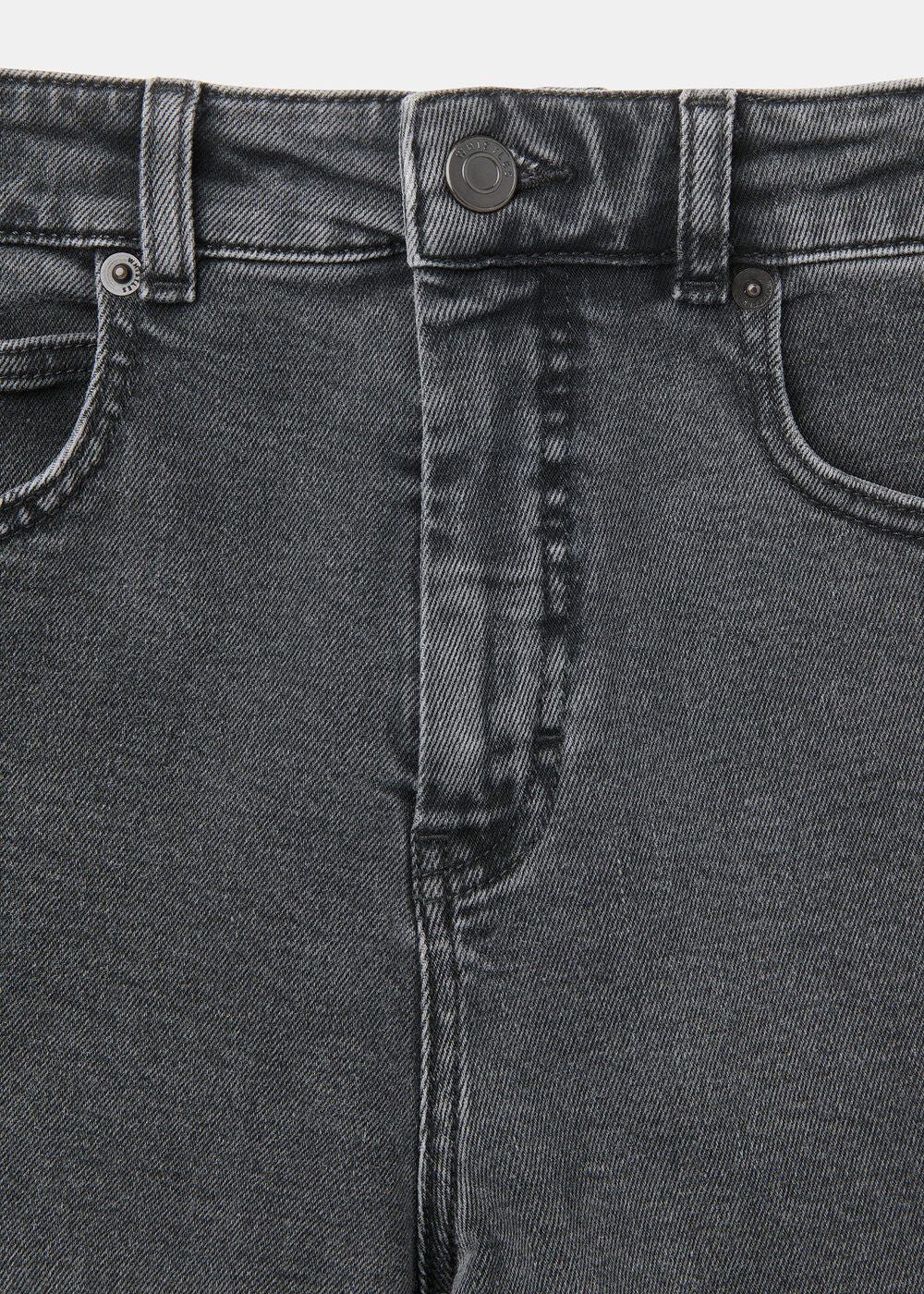 Grey Stretch Barrel Leg Jean
