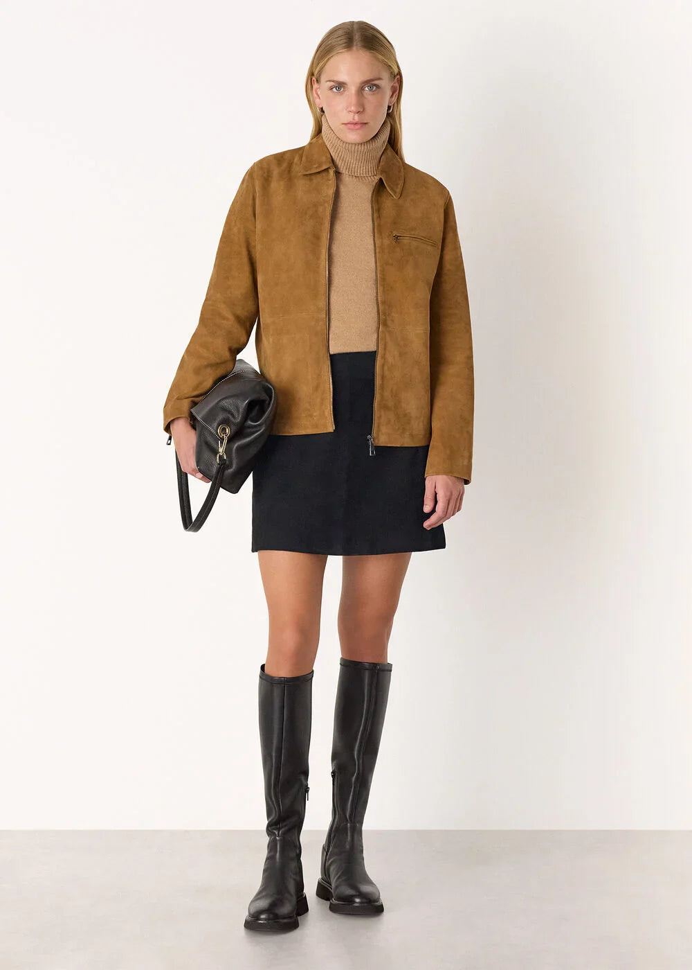 Suede A Line Skirt