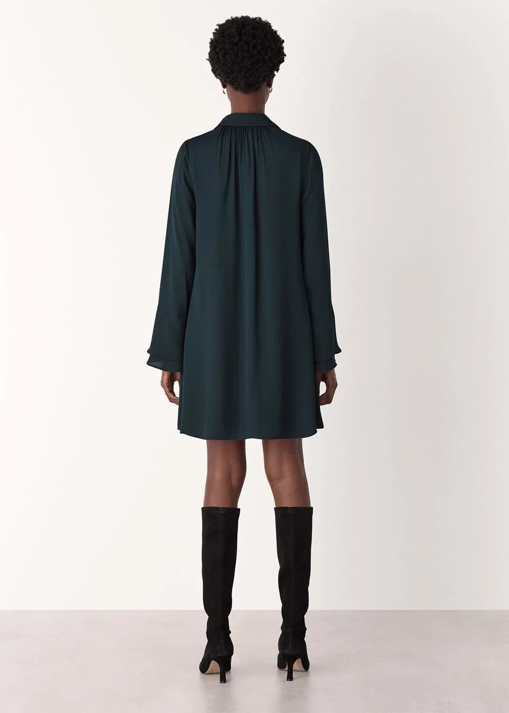 Teal Trapeze Mini Dress