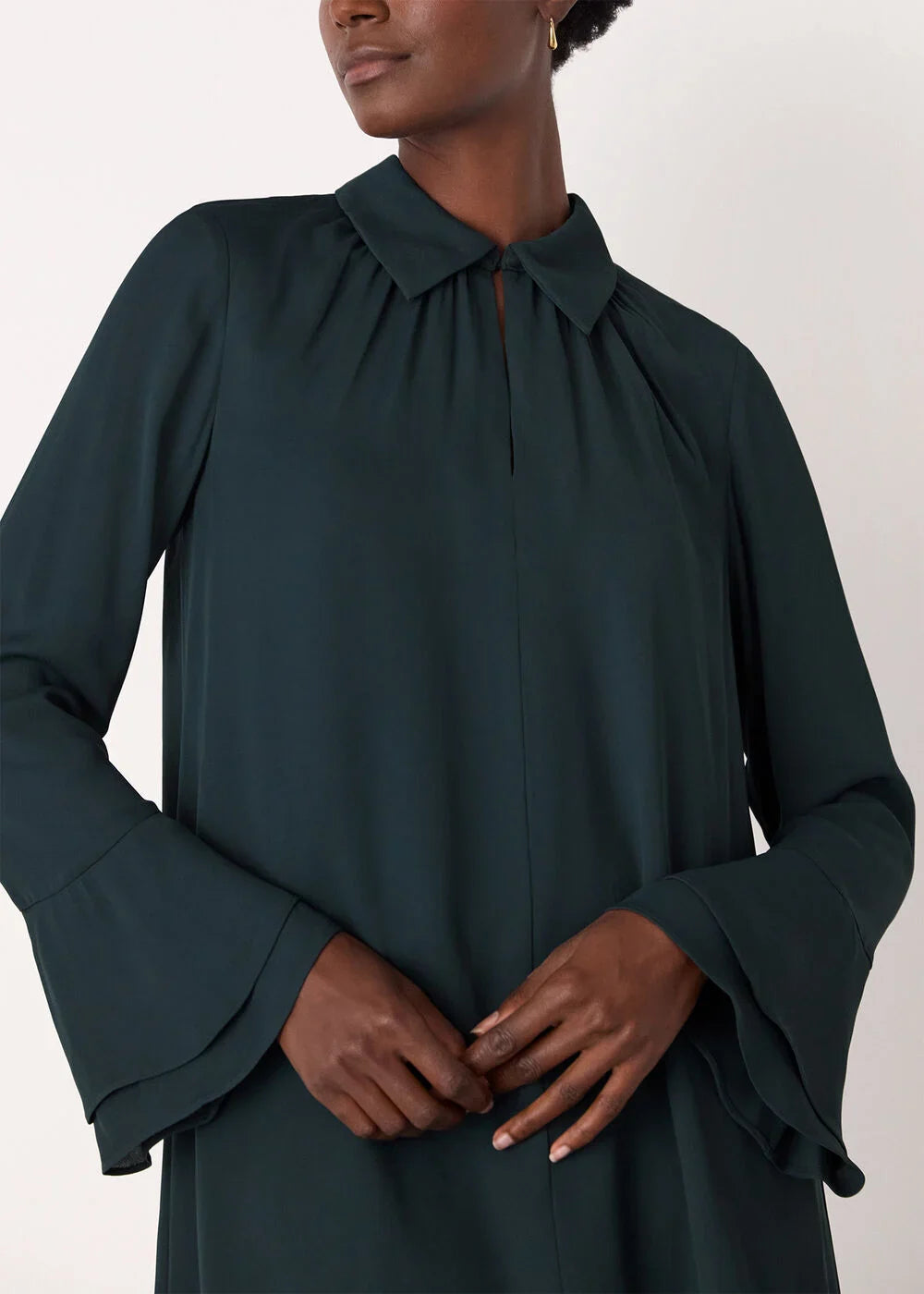 Teal Trapeze Mini Dress