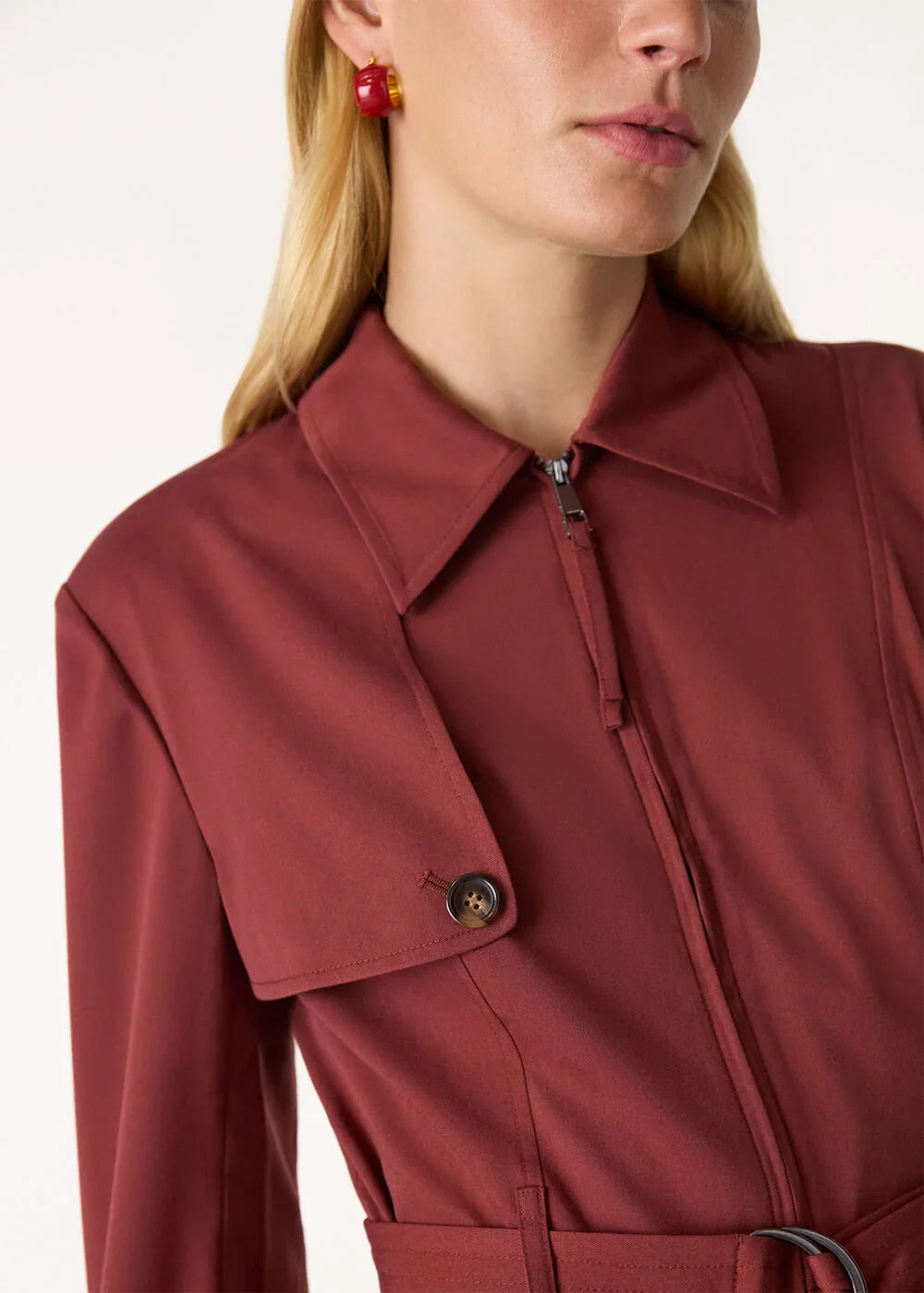 Rust Trench Detail Jumpsuit