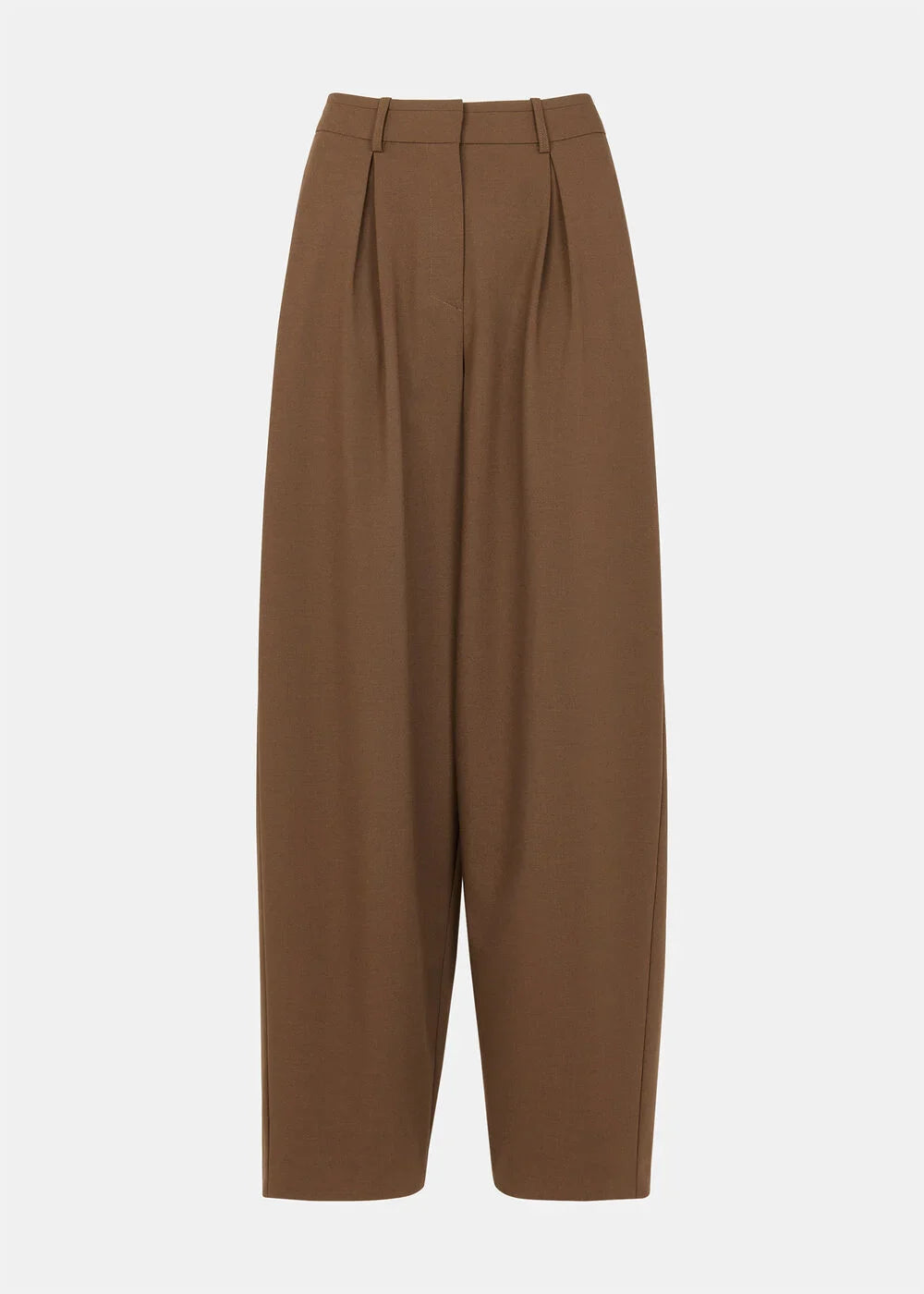 Wool Blend Barrel Trouser