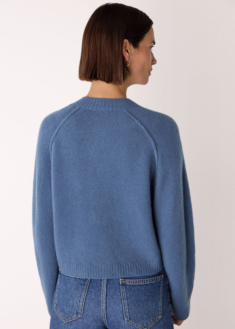 Wool Mix Crew Cardigan