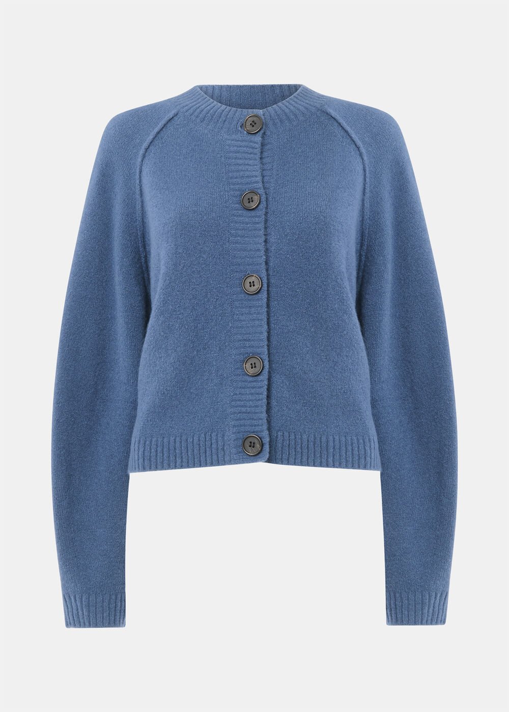 Wool Mix Crew Cardigan