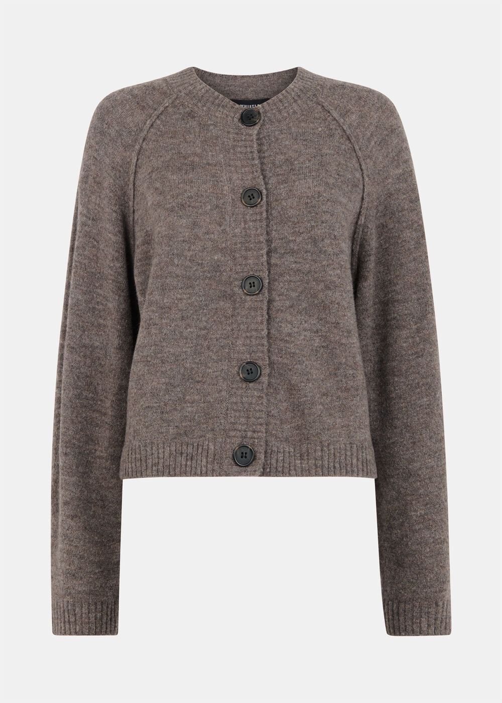 Wool Mix Crew Cardigan
