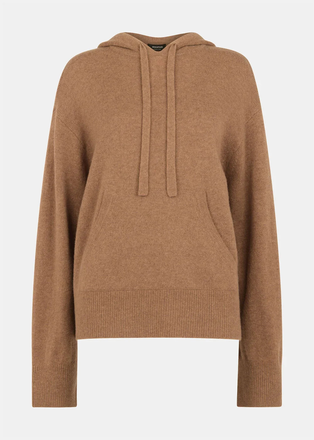 Camel Wool Knitted Hoodie